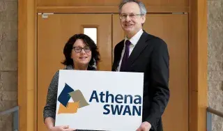 DkIT President, Michael Mulvey PhD with newly appointed Athena SWAN Project Coordinator at DkIT Ciara O’Shea.