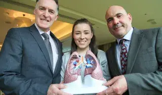 From (left to right), Prof. Lorraine Martin (QUB), Dr Keith Thornbury (DkIT), Mairead McGuinness, MEP, Vice President of the European Parliament and Prof. John Lockhart (UWS). 