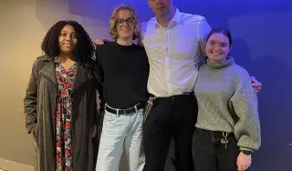 Bressie with DkIT students