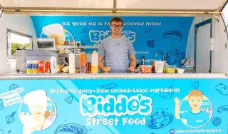 Adam Murray with Biddo's Street Food