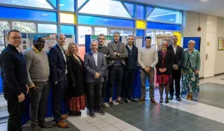 Students from DkIT’s Masters in Building Surveying who presented their dissertation topics, pictured with James Lonergan from SCSI and lecturers