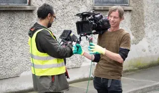 DkIT Lecturer Colm Mullen on the set of The Troubles a Dublin Story 