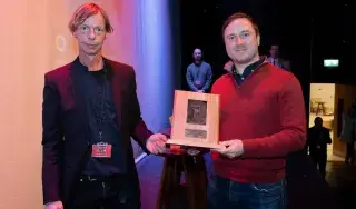 Colm Mullen left and Jass Foley right Seamus McGarvey Award for Best Cinematography