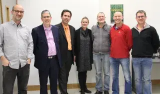 Irish and French academics, along with the Head of Department of Visual & Human-Centred Computing, DkIT and the Science attaché from the French Embassy in Dublin.