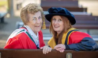 Dr Ita Beausang pictured with Dawn Kenny from Kilkenny who was awarded a Doctor of Philosophy from DCU-DKIT Graduate School today at Dundalk Institute of Technology
