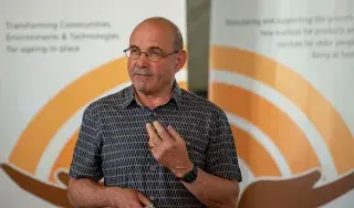 Dr Keith Thornbury, Smooth Muscle Research Centre at the launch of new DkIT Institute of Connected Health & Wellbeing. (Photo: Ciara Wilkinson)