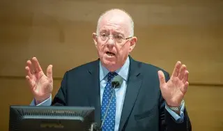 [From left] Minister for Justice & Equality, Charlie Flanagan, TD delivers closing address at the ‘The Changing Landscape of Domestic Abuse – a Multiagency Perspective’ conference which took place today in DkIT today.