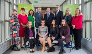 [From left] Minister for Justice & Equality, Charlie Flanagan, TD with DkIT Staff and Organisers of the ‘The Changing Landscape of Domestic Abuse – a Multiagency Perspective’ conference which took place today in DkIT today.