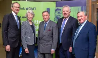 Michael Mulvey, PhD, DkIT President, MaryAnn de Chastelain, General John de Chastelain, Fergus O'Dowd, TD and Cllr. Clifford Kelly pictured at the de Chastelain Library Civic Reception at DkIT