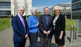 Dr Diarmuid O'Callaghan, DkIT President, MaryAnn & General John de Chastelain, Dr. Sheila Flanagan, Vice President for Academic Affairs & Registrar