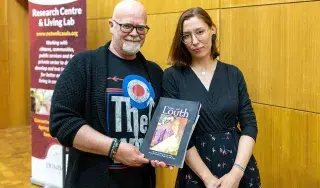 Declan Kerr with illustrator Reet-R Kestlane