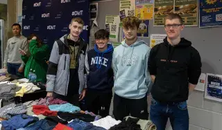 Business students at the DkIT Thrift Shop