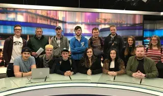 DkIT students visit RTE News and Current Affairs Studio