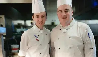 Aaron Conlon and Glenn McCourt, 3rd Year Culinary Arts students participate in DkITCHEN 2019