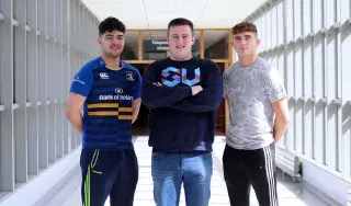 (L-R) VP of Welfare and Equality; Taidgh Kavanagh, President; Glenn McCourt and VP of Student Engagement; Christopher O'Neill.