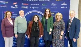 Dr Patricia Moriarty, Frankie Watters from Dundalk Credit Union, Prof Mary McAuliffe, Dr Annaleigh Margey, Fiona Fearon, Dr Diarmuid O'Callaghan