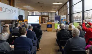 Dr. Fergal O’Rourke from the CREDIT Research Centre speaking at the Energy, Climate, and Natural Resources Event