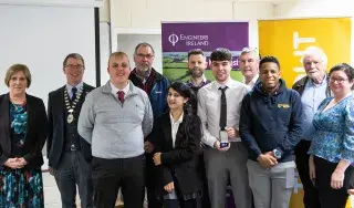 Students and Staff involved in the Peter Rice Award