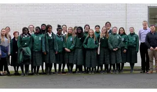 Photo Caption 2: TY students from St Louis Secondary School with staff from DkIT pictured at Entrepreneurship School Week.