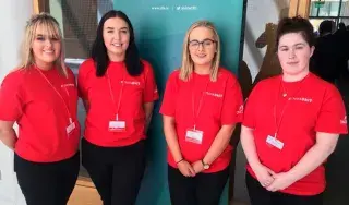DkIT Event Management students participate as volunteers at the All Island Civic Dialogue on Brexit in DkIT, 30th April 2018