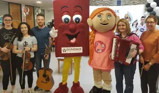 DkIT Performers at the #FleadhFeverSession in Dundalk Credit Union in July 2018