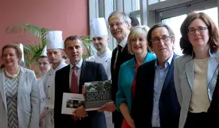 DkIT staff and students pictured with Stéphane Crouzat, French Ambassador to Ireland and local representatives at the Good France-Ireland event in DkIT.