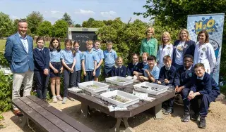 H20 Heroes team at St Oliver Plunkett's NS Blackrock with Nationwide
