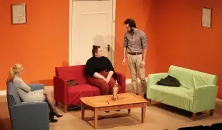 (L-R) Amy McGovern as Estelle Rigault, Lauren Colhoun as Ines Serrano and Pat Kerly as Joseph Garcin