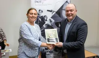 Abby Murphy: Outstanding Contribution to Creative Media Research with lecturer Ronan Lynch