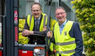 Pictured (L-R) are Paul Rogan, Director Business Control, TMFL Product Business and DkIT President Michael Mulvey, PhD, at the MOU signing to launch a new DkIT-Cargotec Engineering Partnership Agreement in the Cargotec HQ in Dundalk. [Photo: Ciara Wilkinson]