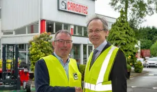 Pictured (L-R) are Paul Rogan, Director Business Control, TMFL Product Business and DkIT President Michael Mulvey, PhD, at the MOU signing to launch a new DkIT-Cargotec Engineering Partnership Agreement in the Cargotec HQ in Dundalk. [Photo: Ciara Wilkinson]