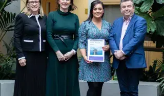 Maeve Caraher, Lecturer, Dr Kate Johnson, Lecturer, Shane Hill, Head of Department of Management and Financial Studies and Linda Meegan