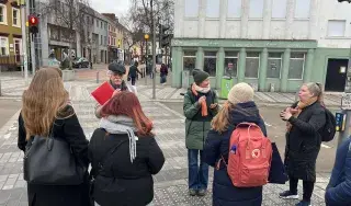 Students touring Dundalk