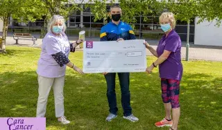 Patricia McKenna (Cara Cancer Support), Graham Clarke (DKIT Sport) and Anna Brennan (Cara Cancer Support)