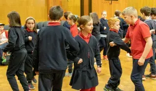 School Children Celebrating Seachtain na Gaeilge at DkIT