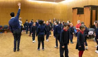 School Children Celebrating Seachtain na Gaeilge at DkIT