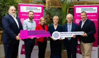 Professor Graham Heaslip, ATU Galway, Greg Reddin, Johnson & Johnson, Trish Breen, Ibec, Dr Breda Brennan, DKIT, Dr Diarmuid O'Callaghan, DKIT, Dr Eoghan O'Faoláin, Ibec