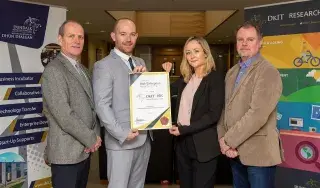 Pictured [from left] are: Neil McLoughlin, Technology Transfer Manager, RDC; Aidan Browne, Head of Innovation & Business Development, RDC; Martina Goss, Programme Manager New Frontiers Programme Manager; Garrett Duffy, Incubation Centre Manager.