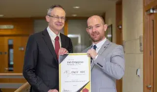 Pictured [from left] are: Michael Mulvey, PhD, DkIT President and Aidan Browne, Head of Innovation & Business Development, RDC.