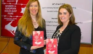 (L-R) Dr. Ingrid Lewis Lecturer at DkIT with Dr. Adele Commins, Head of Department of Creative Media, Arts and Music at the launch of new book ‘Women in European Holocaust Films'