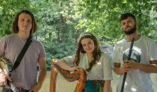 Irish Traditional Band, Alfi includes DkIT Music Graduates Ryan McAuley, Fiachra Meek and harper Alannah Thornburgh.