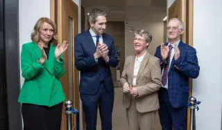 Dr Edel Healy Head of School of Health & Science; Simon Harris T.D., Minister for Further and Higher Education, Research, Innovation and Science; Professor Jocelyn Bell Burnell; Dr Diarmuid O’Callaghan, President of DkIT 