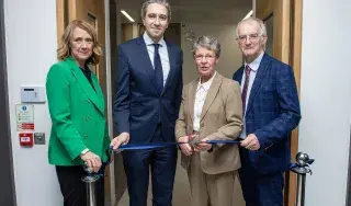 Dr Edel Healy Head of School of Health & Science; Simon Harris T.D., Minister for Further and Higher Education, Research, Innovation and Science; Professor Jocelyn Bell Burnell; Dr Diarmuid O’Callaghan, President of DkIT 