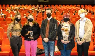 Chloe O'Reilly, Karla Farrell, James Flanagan, Aoife Ward, Adam Daly, winning crew of You & I