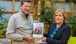 Larry Staudt with Dr. Breda Brennan, Head of School of Engineering