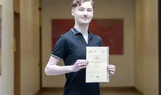 Arts student Liam McCourt