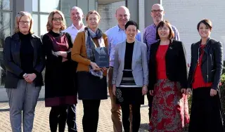 DkIT lecturing staff from the MBS in Entrepreneurship & Marketing pictured with their Education Award 2019 for the Best International Collaboration Project