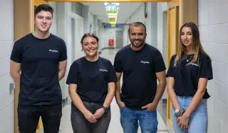 The 4 students are Andrine Mendez, Elizabeth Ruane, Claudia Gradinariu and Oisin Finn