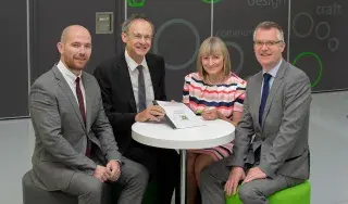 DkIT team at the recent signing of the new Strategic Partnership with Creative Spark