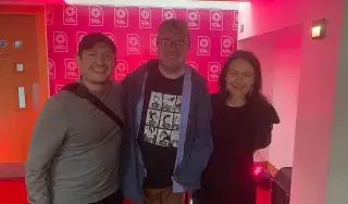Animation students with Jackie Toal, Programme Director